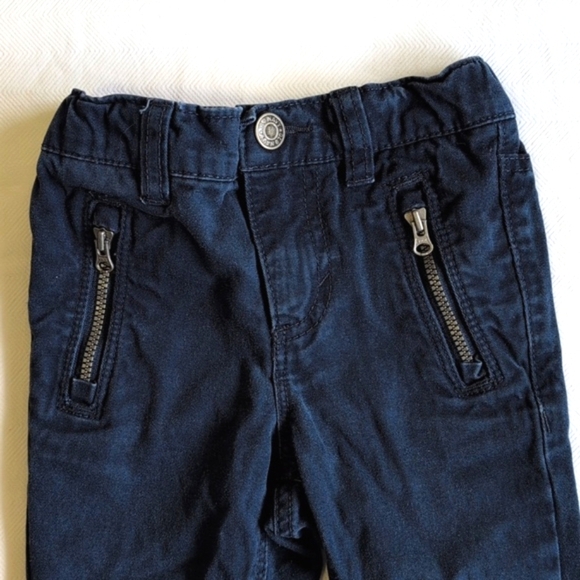 old navy blue cotton twill relaxed fit straight leg chinos pants 18-24 months - Picture 2 of 7